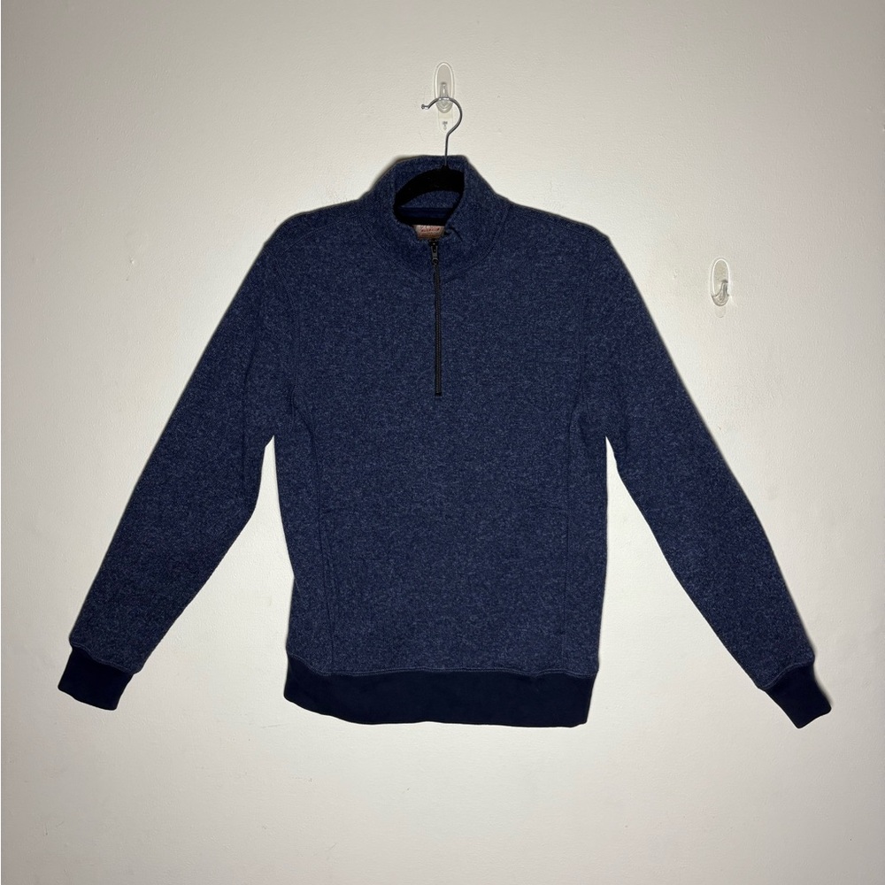 J. Crew Men's Navy 1/2 Zip-Up Sweater Size S